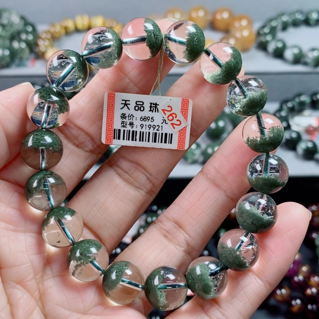 未镶嵌手链水晶绿幽灵手链919921