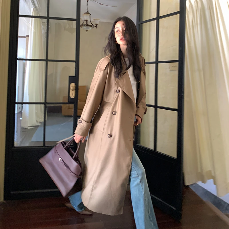 【ALONE SAVOR】普林斯顿，英伦经典廓形翻领复古双排扣风衣外套8019