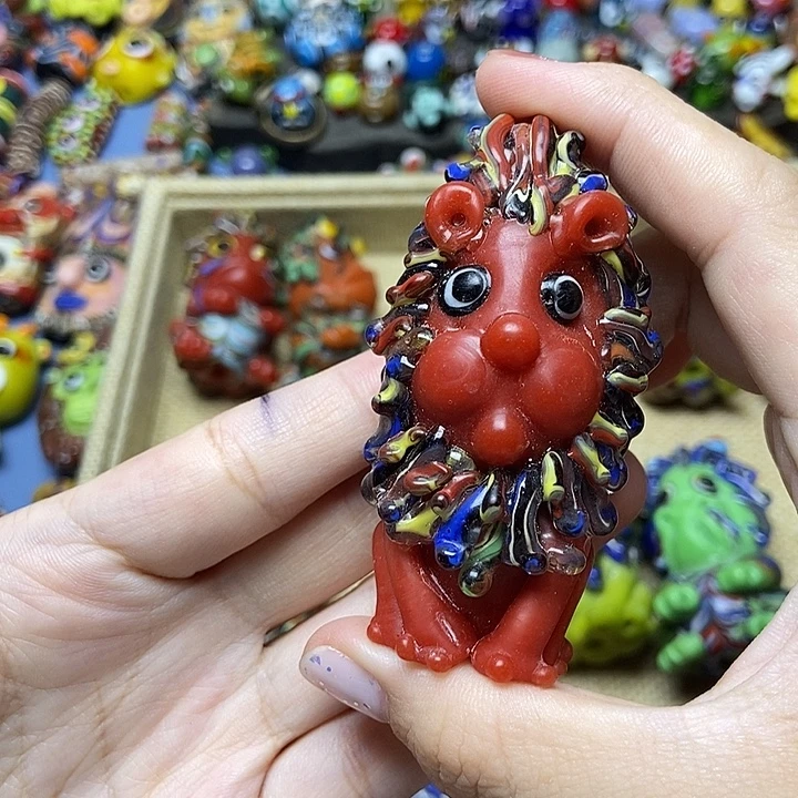 颈饰琉璃重工款狮子042