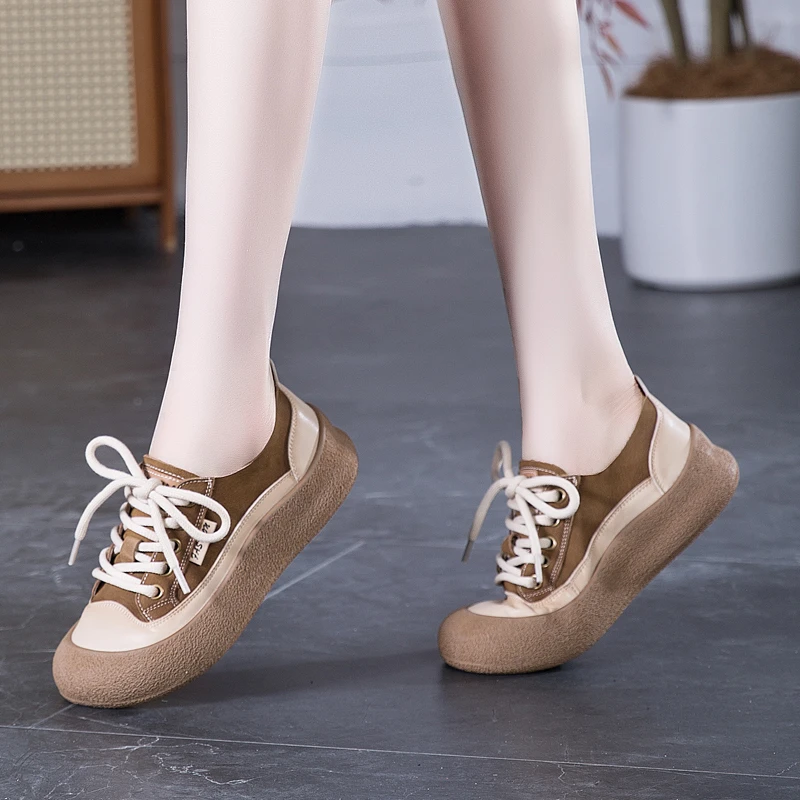 真皮女鞋2025新款春季爆款单鞋百搭时尚休闲鞋平底鞋软底软面皮鞋