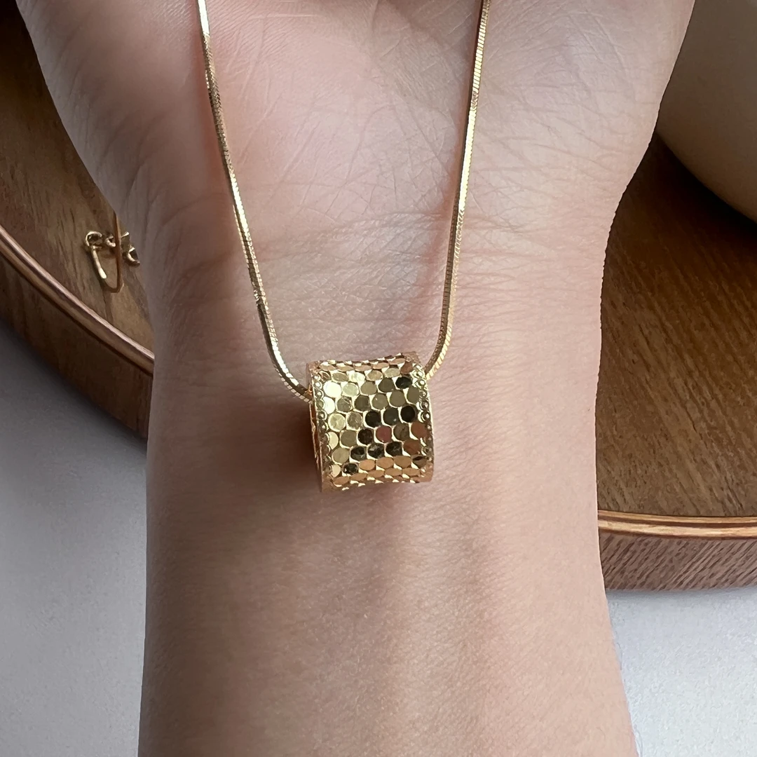铜合金项链 【蜂巢小蛮腰】CNC工艺项链气质轻奢时尚百搭小众（44）