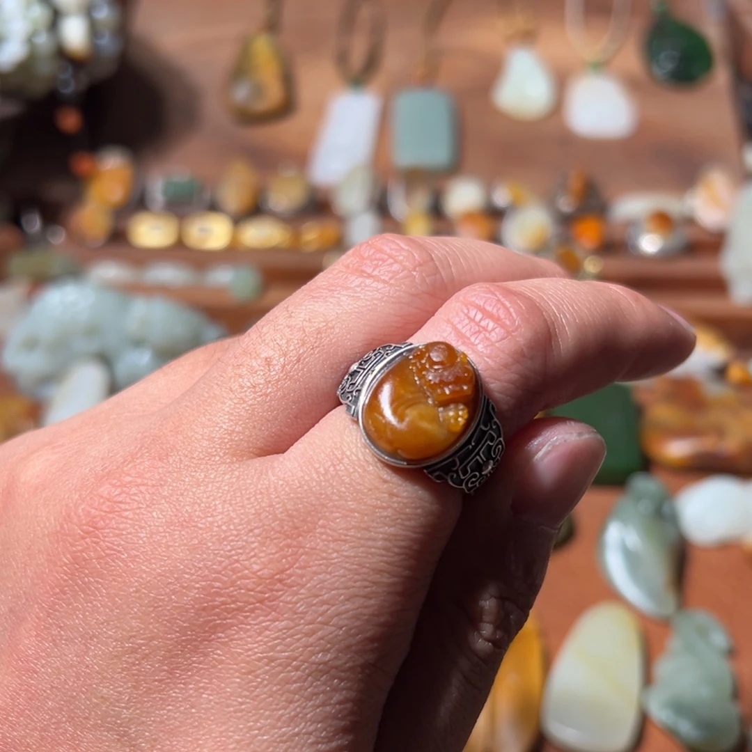 和田玉银S925镶嵌颈饰