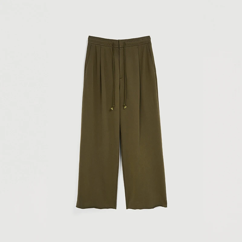 【茉舍】YEARLY PLAN 亲肤直筒棉针织休闲运动裤P5APAT2024-1500