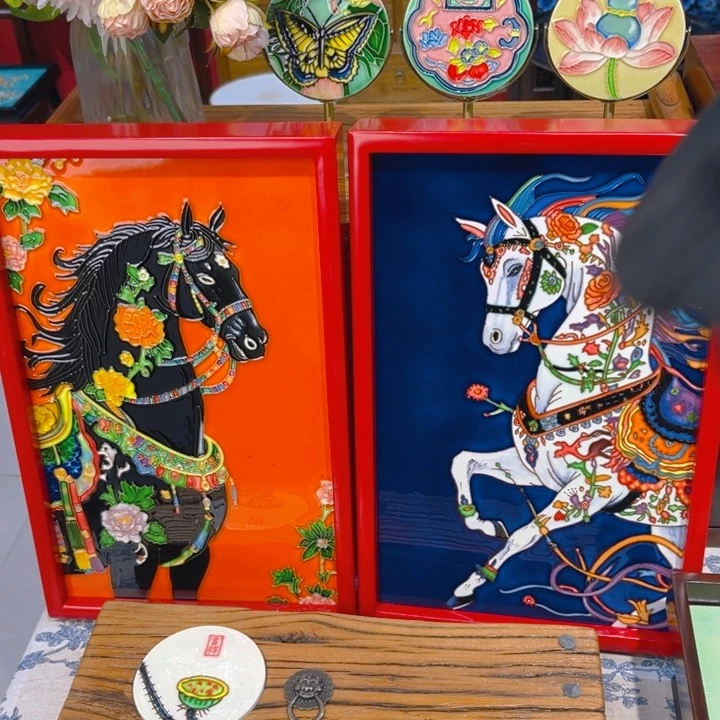 木瓷板画艺术作品的