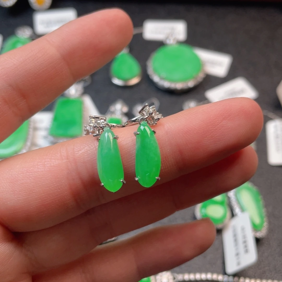 翡翠吊坠(不含链)银S925镶嵌