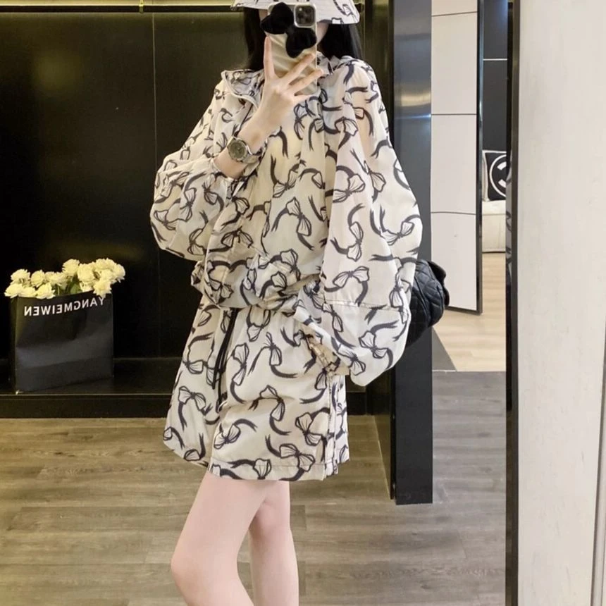 运动套装女夏薄款2025新款宽松显瘦时尚洋气衣短裤休闲两件套