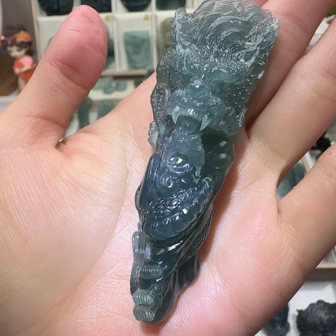 定制翡翠未镶嵌大威天龙翡翠定制