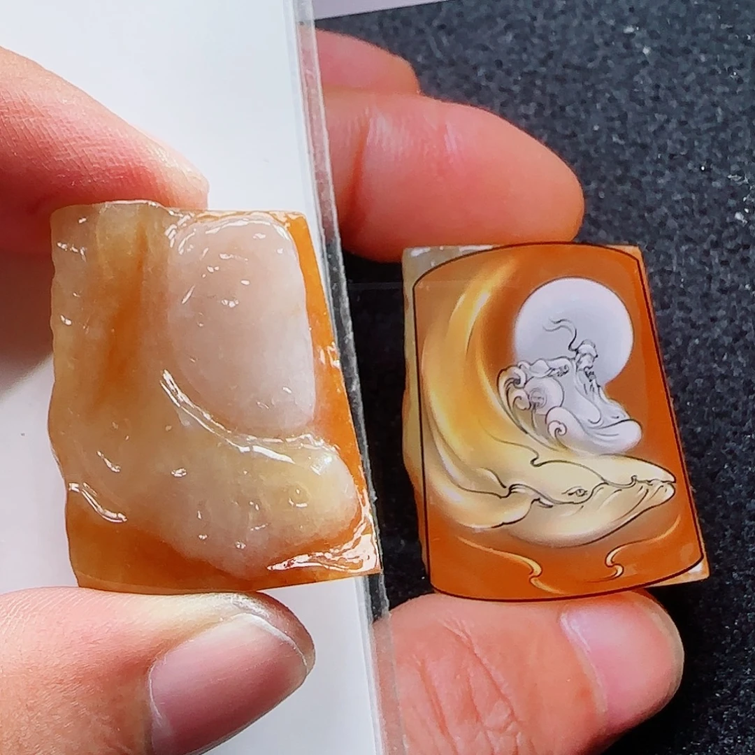 定制翡翠未镶嵌缅甸天然A货翡翠含老师工艺