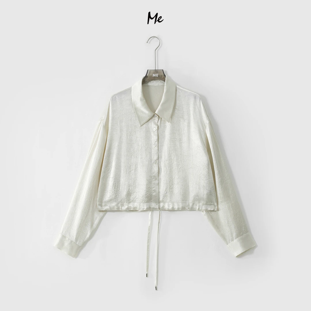 ME【醋酸鎏光老钱衫】100醋仟重工鎏光飘逸时尚老钱风外套MESS4135