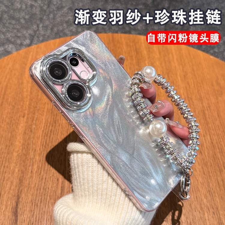 适用于vivos30手机壳渐变羽纱自带镜头膜s30promini挂链s18全包