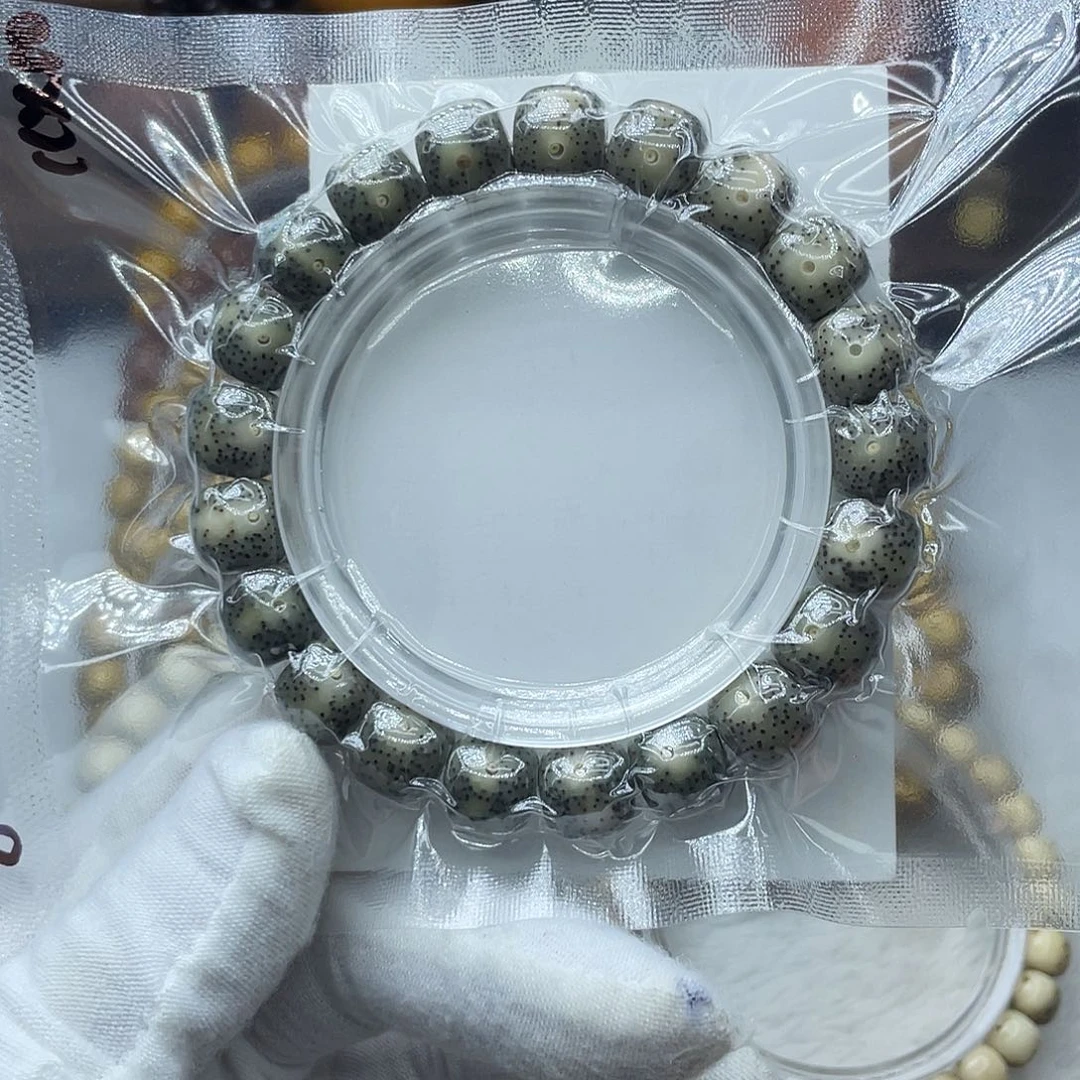 星月菩提手串原生态石玉绿冰11✖️10月朗星稀