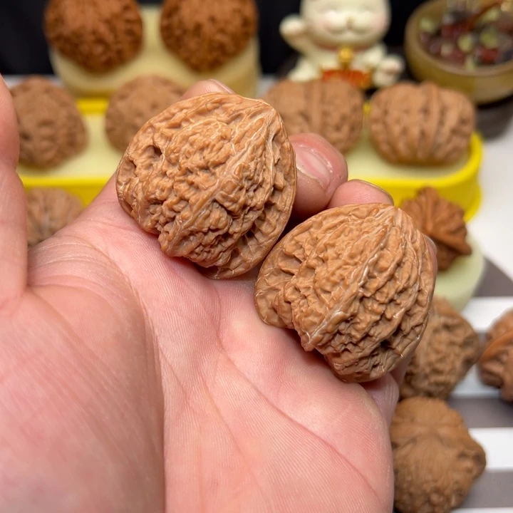 把件文玩核桃38全品三角密纹