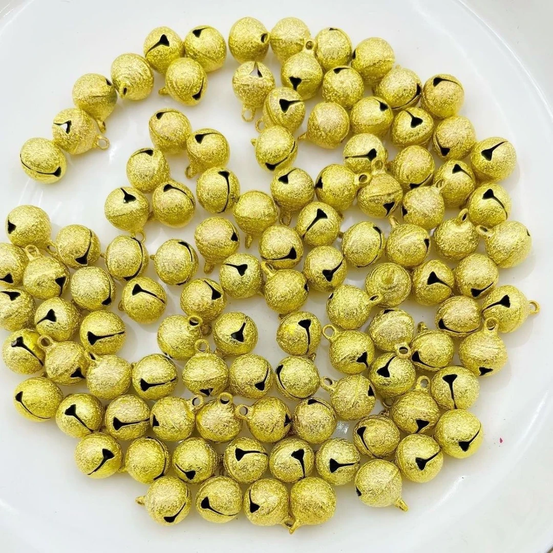 【九日DIY】磨砂铃铛diy手工发饰蝴蝶虎头铃结编织手链铃铛配件