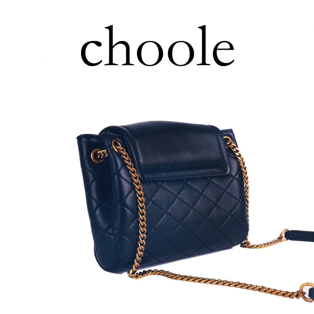 【Choole】（Nolita-斜跨包）福利 经典休闲 小香风 时尚百搭黑色