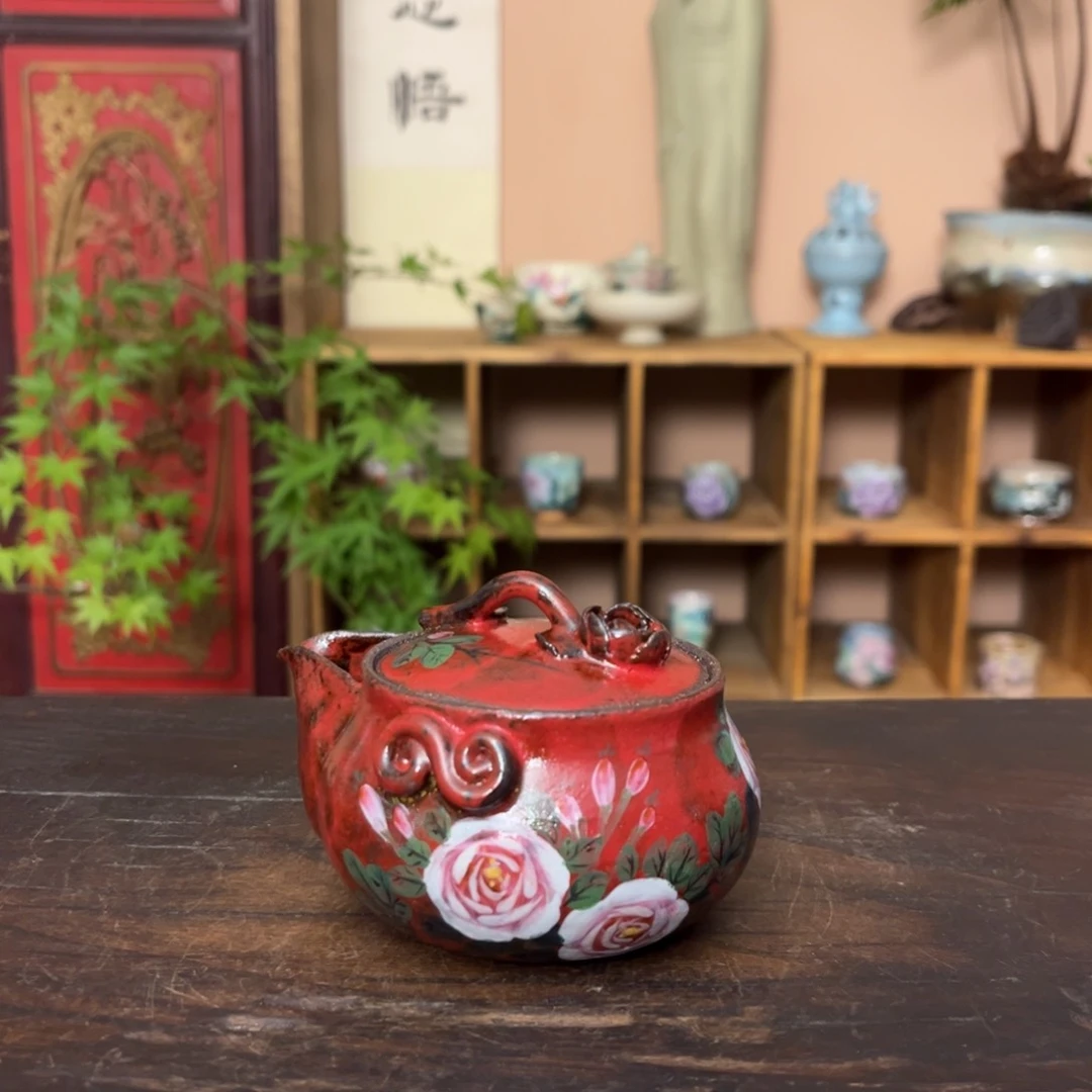 柴烧纯手工手绘陶瓷