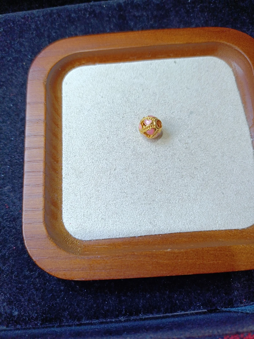 足金999微硬金5D精工圆珠0.329克转运珠