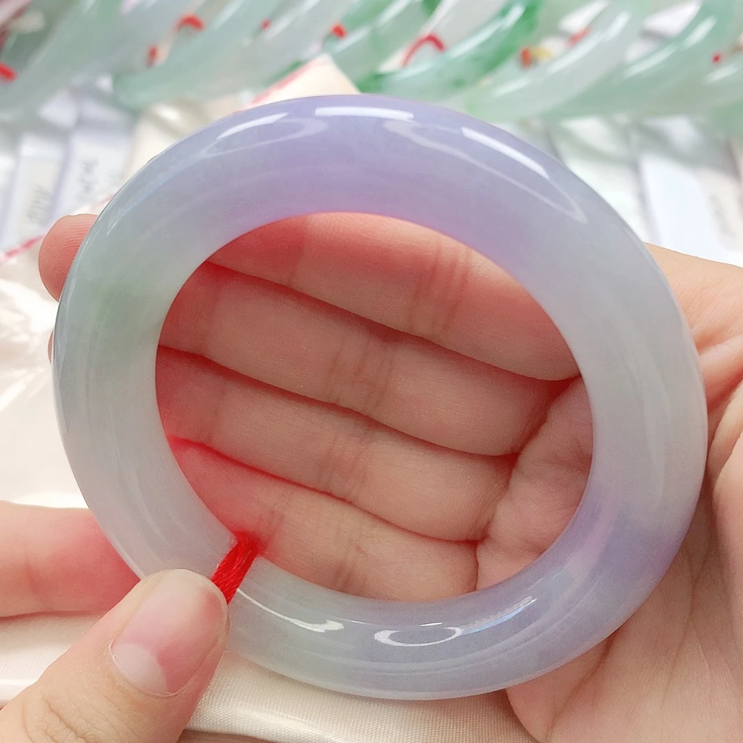 未镶嵌手镯翡翠胖圆54.55