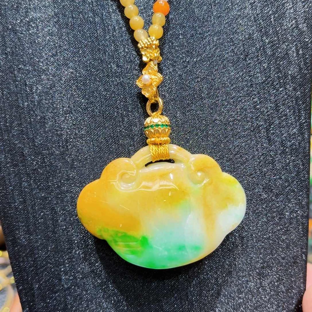 翡翠合金吊坠(赠链)国风