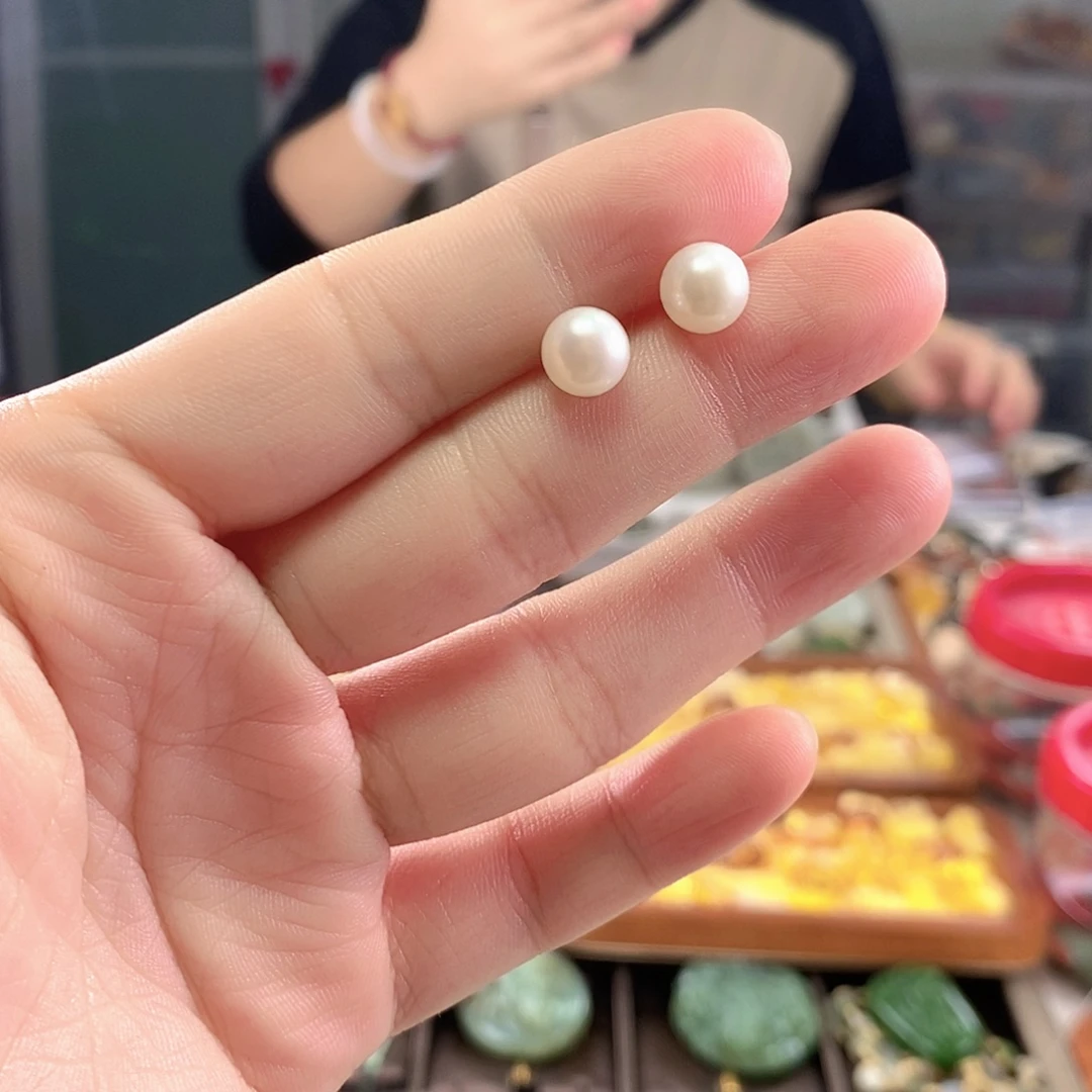耳饰淡水珍珠银S925镶嵌