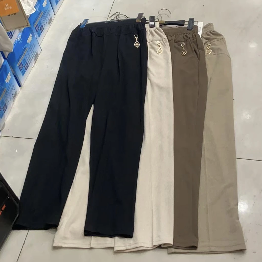 直筒裤九分裤松紧松紧腰女士薄款夏季休闲裤宽松西装时尚裤子百搭