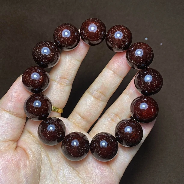 印度小叶紫檀爆星，18mm13颗，老料爆星，高油高密