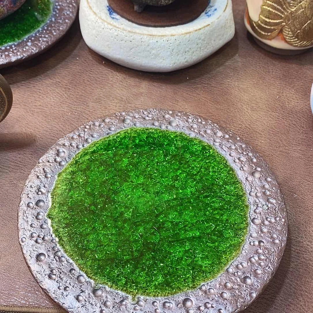 粗陶志野柴烧茶器