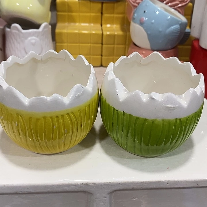 陶盆有孔 瑕疵针孔漏釉介意勿拍外口 7.5外高7