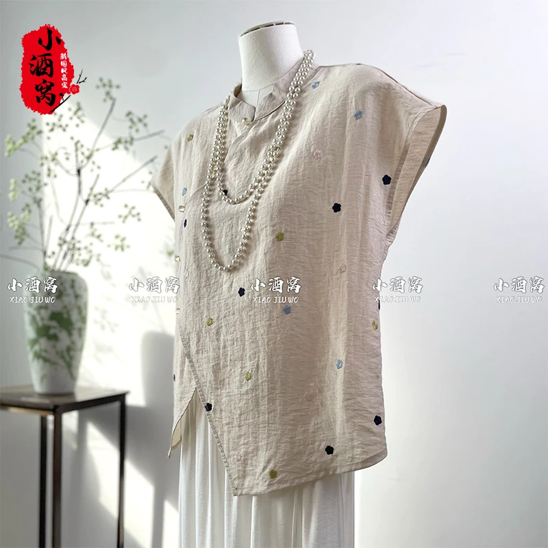 [花朵朵-上衣]小酒窝新国风 新中式气质时尚上衣-前66后58