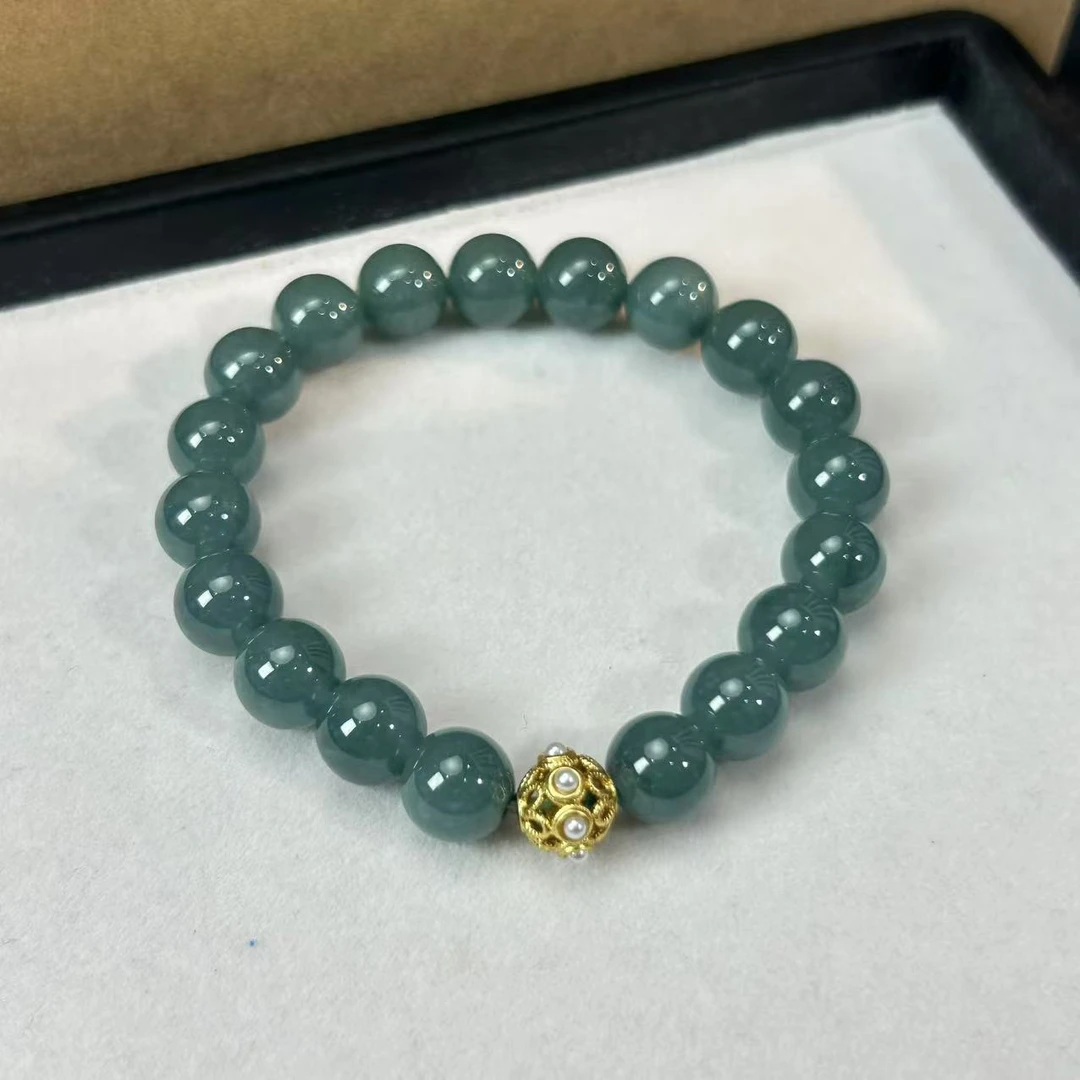 【睿泽鉴宝】翡翠手串多样性发一/有瑕 9mm V0191