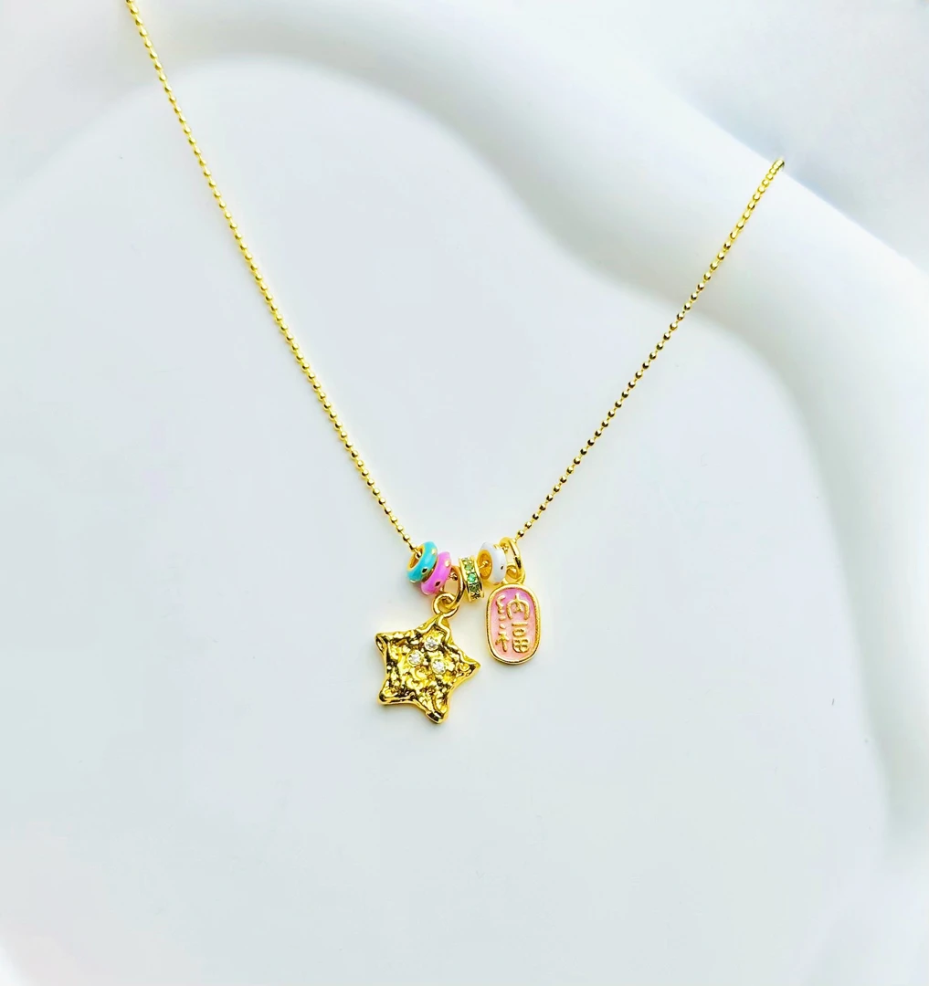 铜合金项链 【煋火原创】星月系列创意设计时尚百搭气质项链