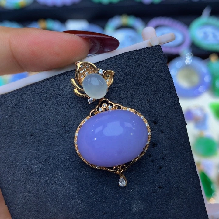 翡翠18K金镶嵌手链翡翠