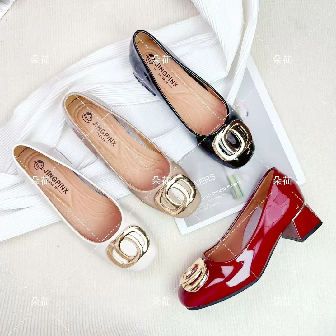 【小潘严选】真皮女鞋漆皮时装鞋子女士洋气百搭鞋子女5858