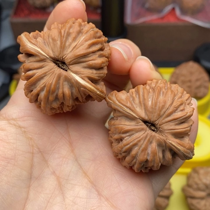 把件文玩核桃今*四座楼42全品红皮