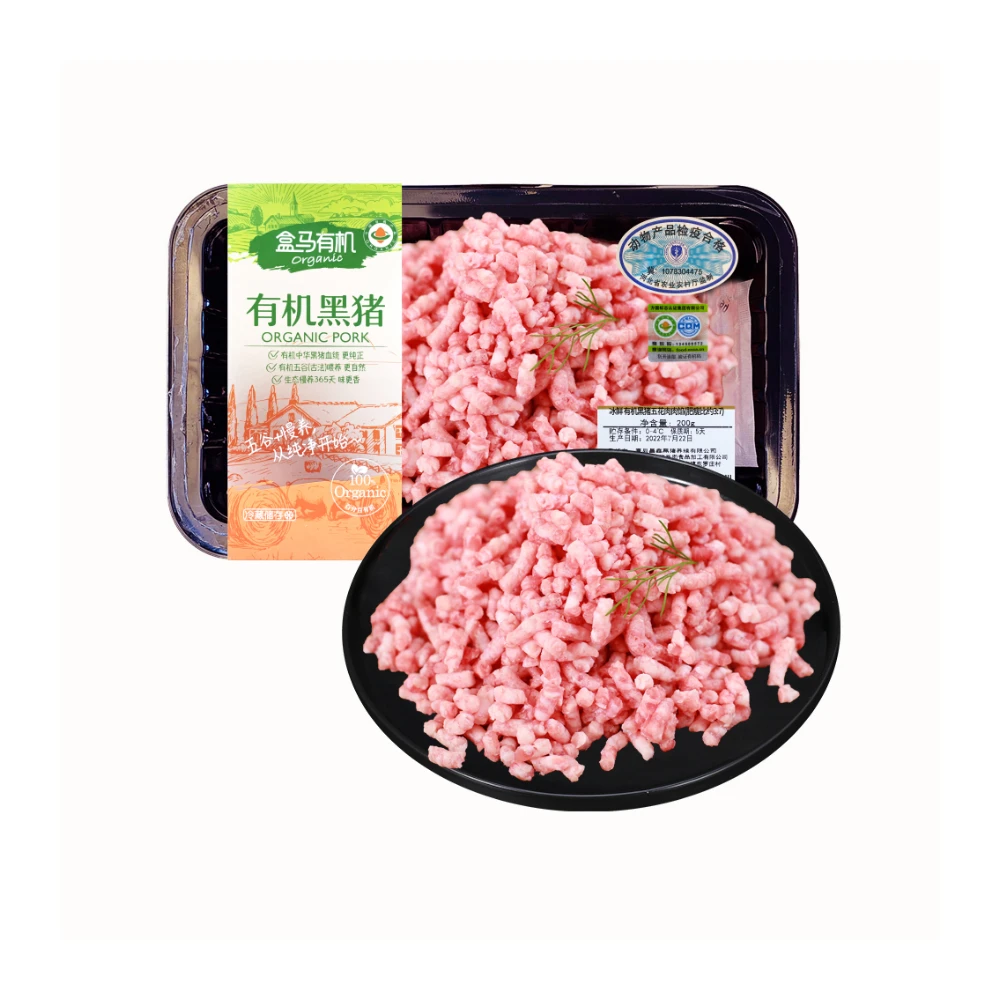 盒马 有机冰鲜黑猪腿肉馅(肥瘦比约2:8) 450g/盒