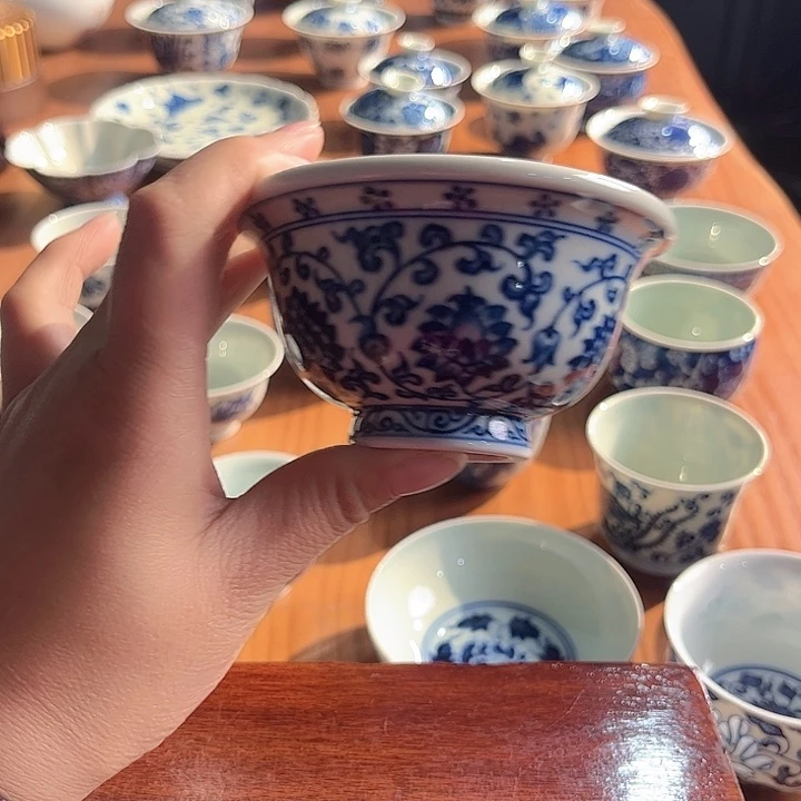 镹曰茶闲柴窑手工手绘青花