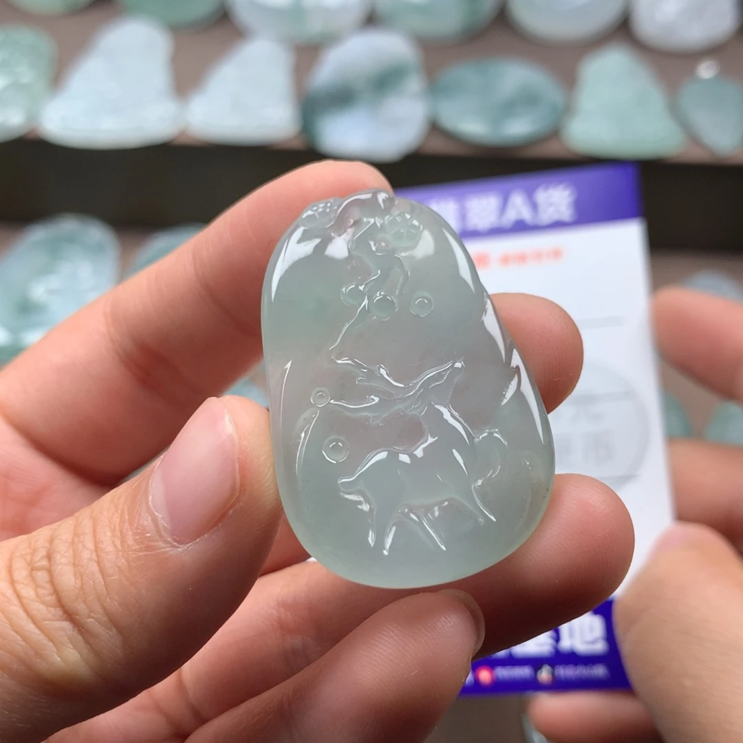 颈饰未镶嵌翡翠天然翡翠