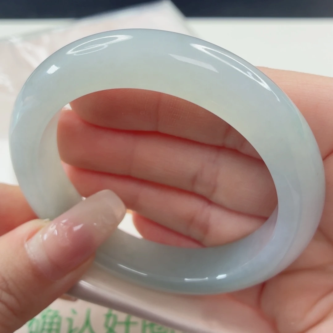 翡翠未镶嵌手镯缅甸天然A货翡翠53.8