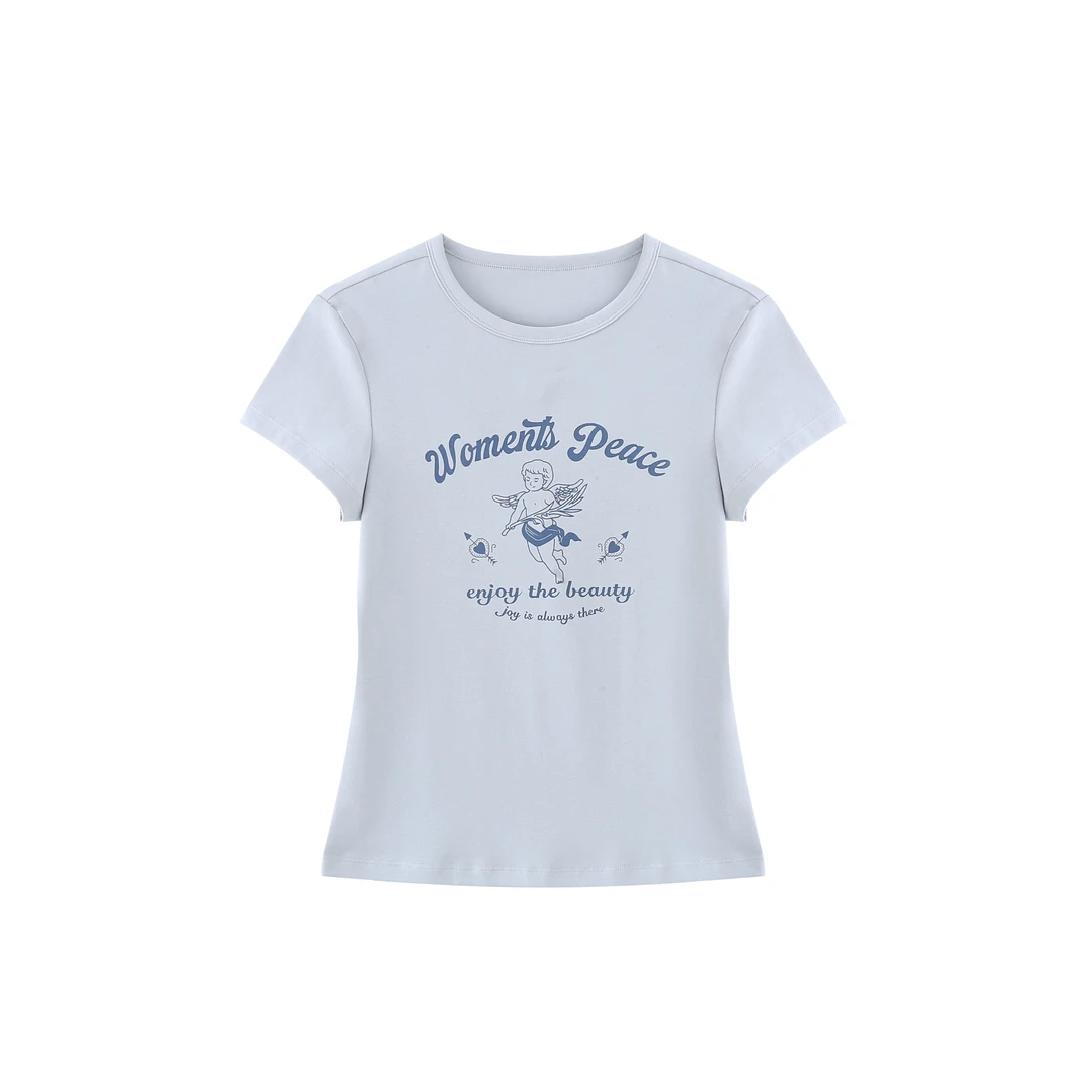 FNPN丘比特美式复古辣妹短袖思思姐家居服