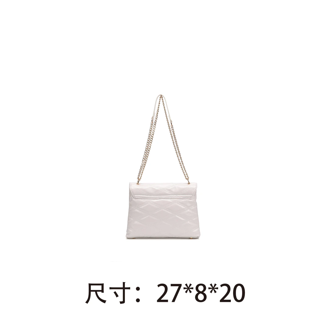 【L135】米色包包-新款女包斜挎包百搭单肩包2512（尺寸27*8*20）