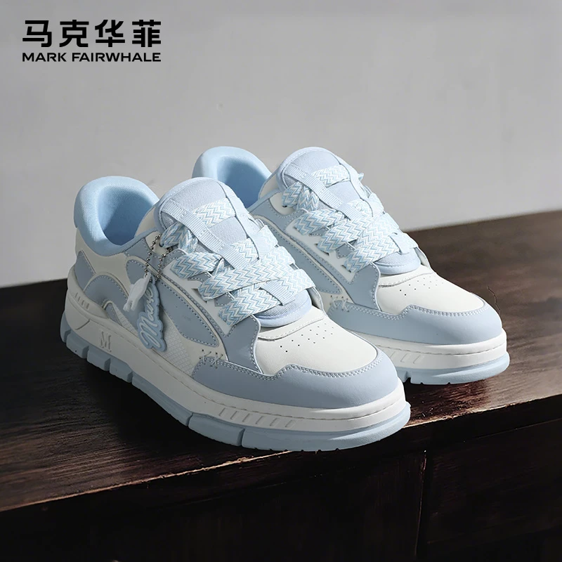 马克华菲小白鞋男鞋2025新款潮超火爆款夏季透气增高男士休闲板鞋