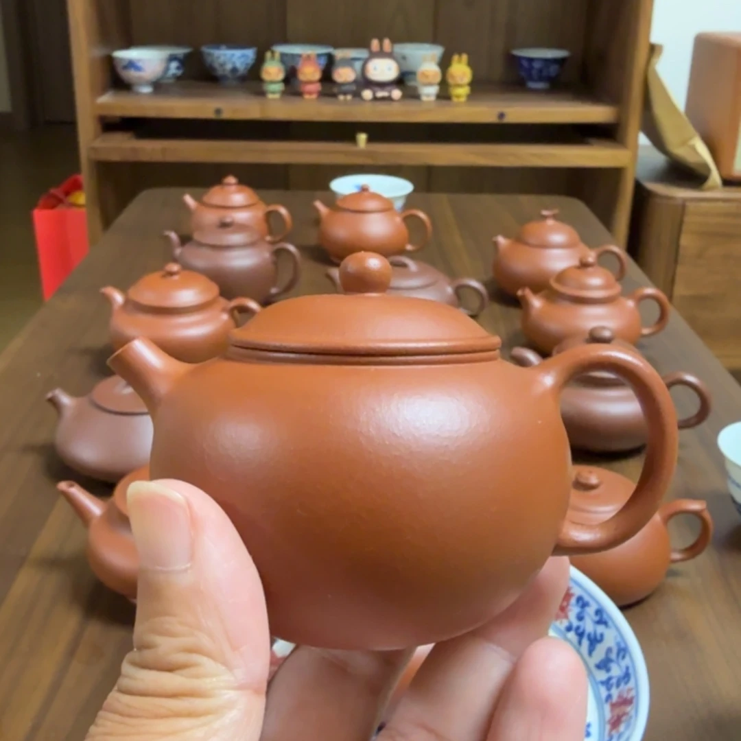 紫砂壶贡珠小红泥紫砂壶