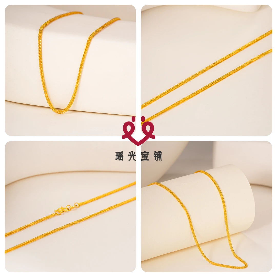 链子足银 简约足银项链合集 5G精工表层时尚百搭素链女款可调节