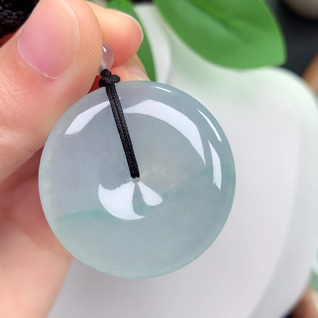 颈饰未镶嵌翡翠平安扣 34.2-6.3mm