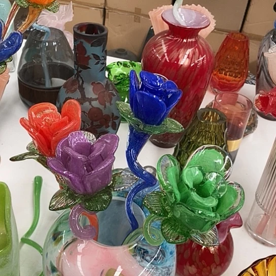 琉璃花瓶高45厘米