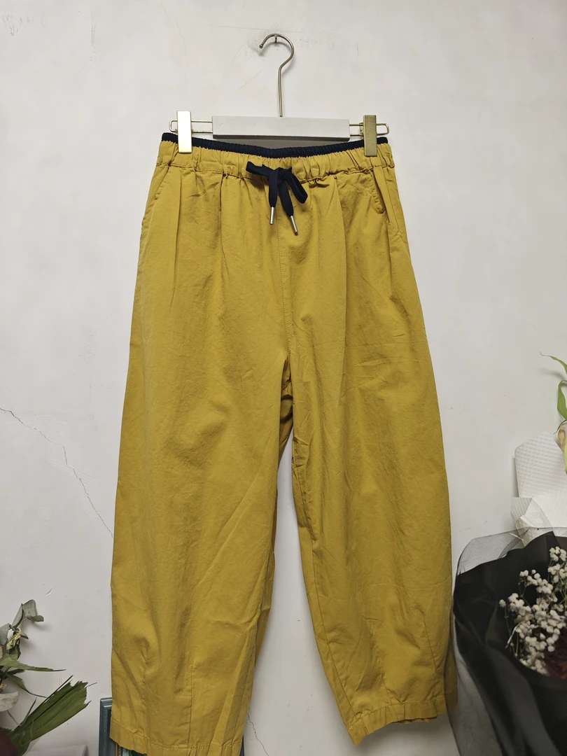 青微  哈伦裤休闲轻奢棉