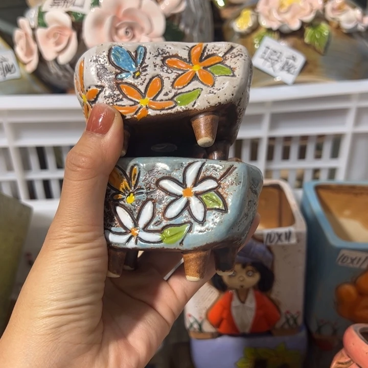 陶瓷陶瓷多肉盆清货满15包邮