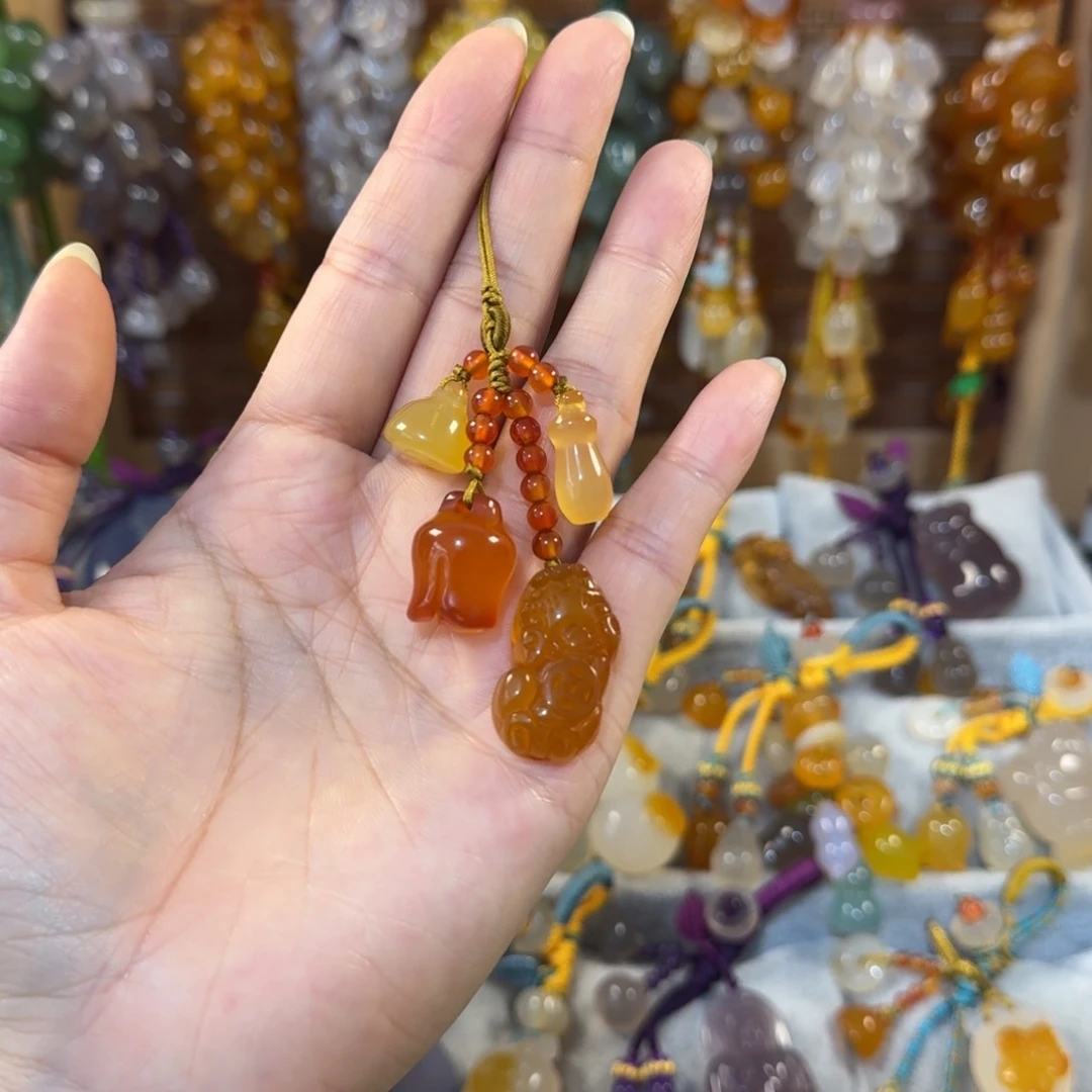 卫***师玛瑙/玉髓手机挂件福利款未镶嵌