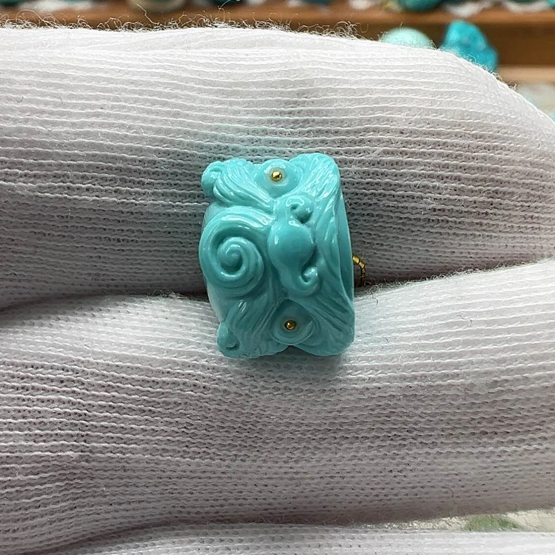 绿松石醒狮 未镶嵌