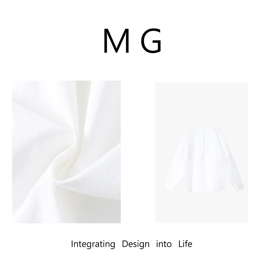 JADE阿毛：《向云端衬衫》定制北欧系列欧根纱拼接防晒衬衫DS-2329