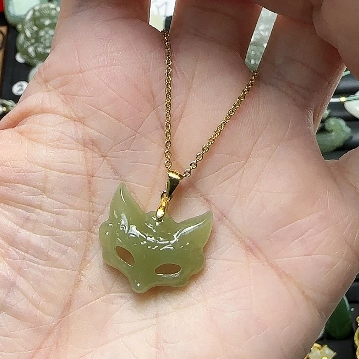 颈饰银S925镶嵌和田玉